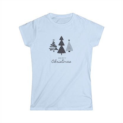 Women's Tee - Monochromatic 3-Christmas Trees Design