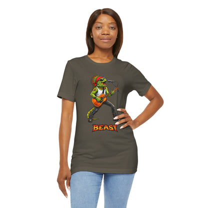 Rock Iguana Guitarist Tee — "Rock. Power. Presence." Beast Graphic Shirt