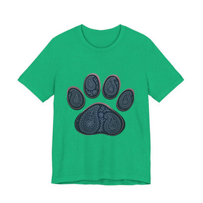 Blue Paisley Paw  Tee