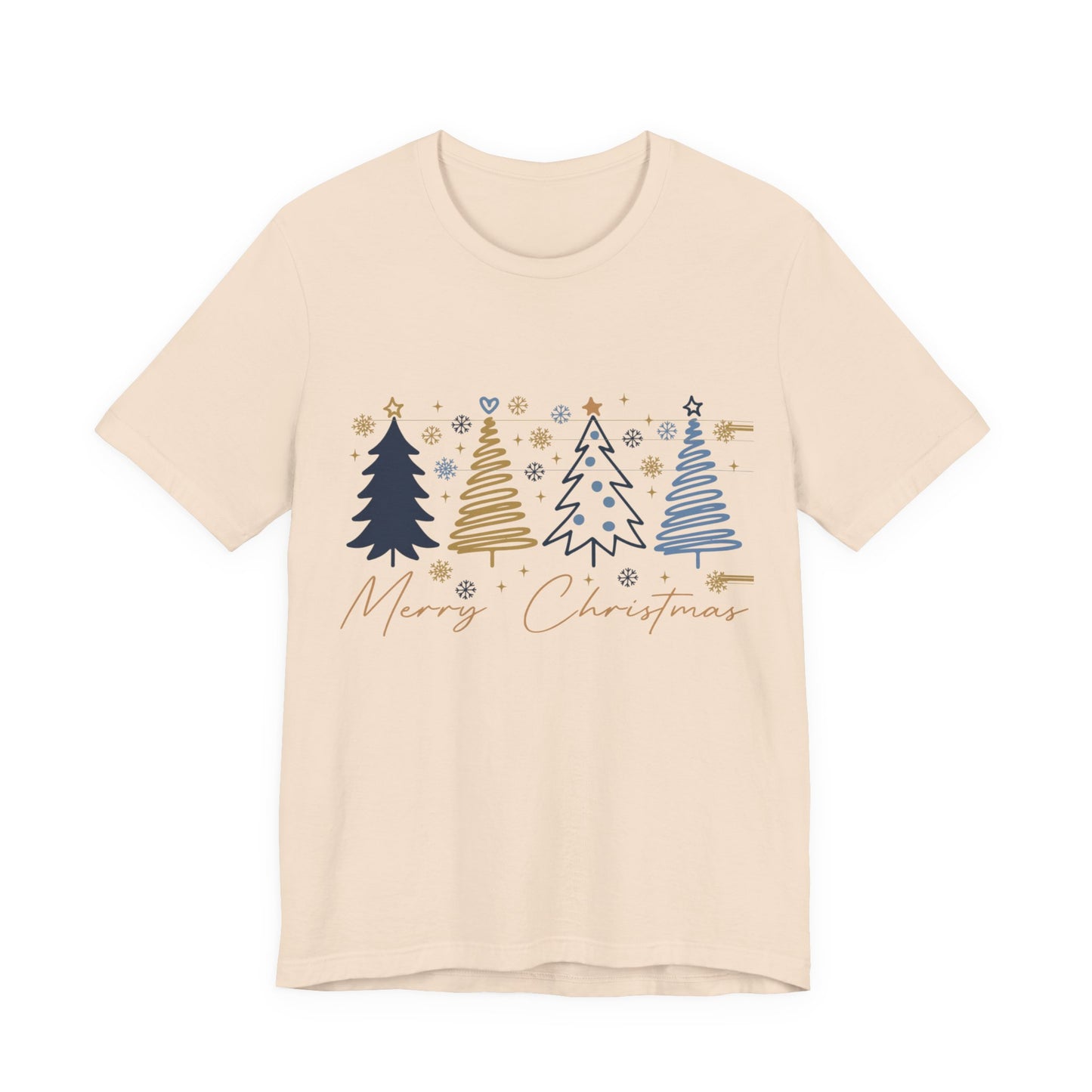 Christmas Tee with Abstract Trees