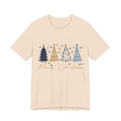 Christmas Tee with Abstract Trees