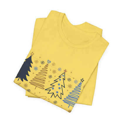 Christmas Tee with Abstract Trees