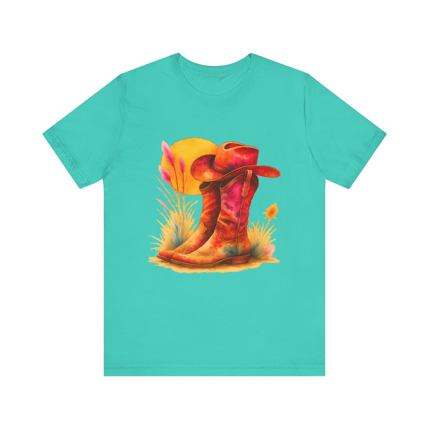 Western Enthusiast Tee - Boots and Hat Design