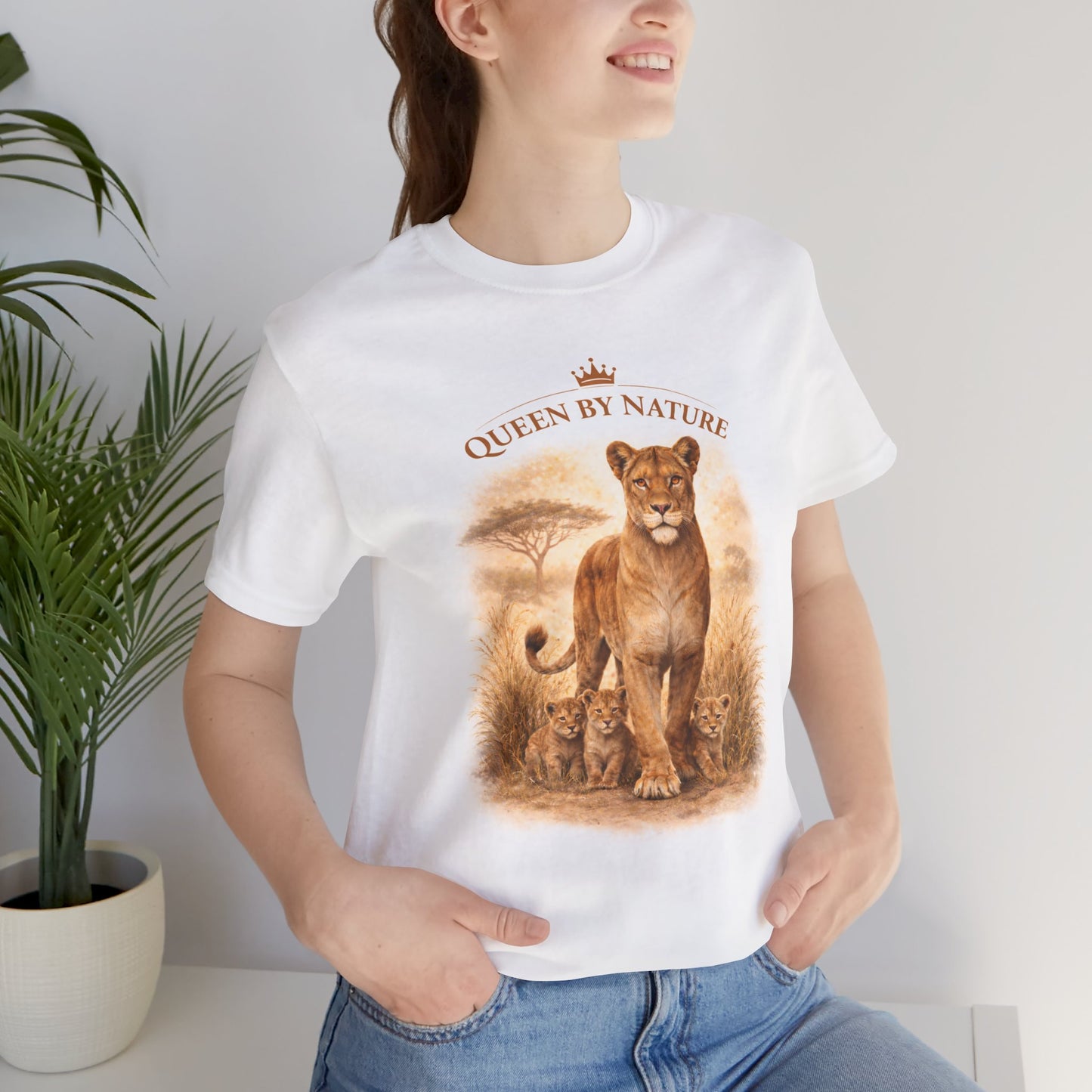 Queen by Nature Lioness Tee — "She walks in her power"