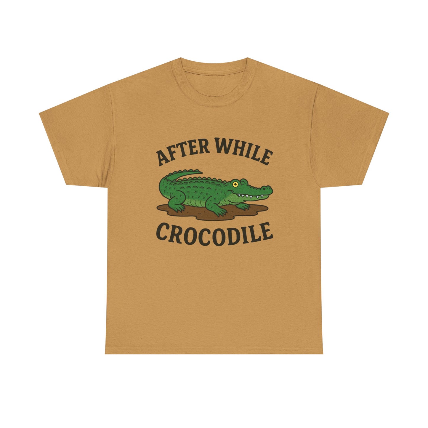 Crocodile Unisex Tee - After while, crocodile - Cute Minimalist Design