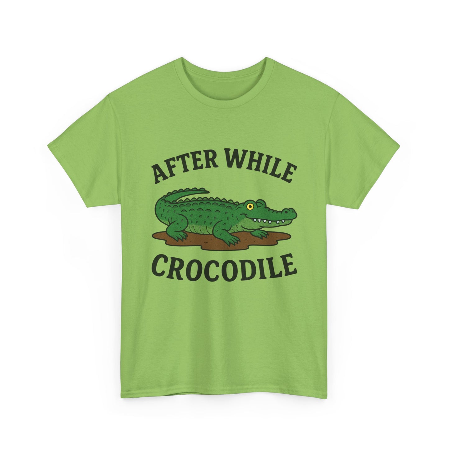 Crocodile Unisex Tee - After while, crocodile - Cute Minimalist Design