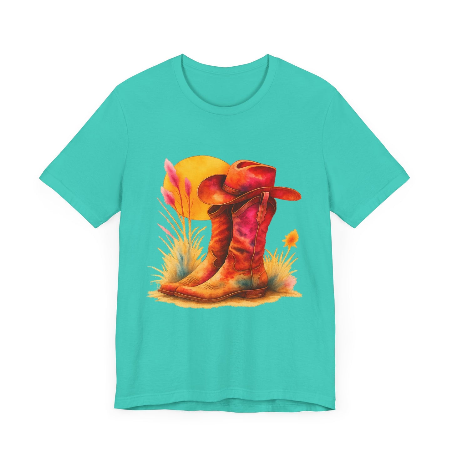 Western Enthusiast Tee - Boots and Hat Design