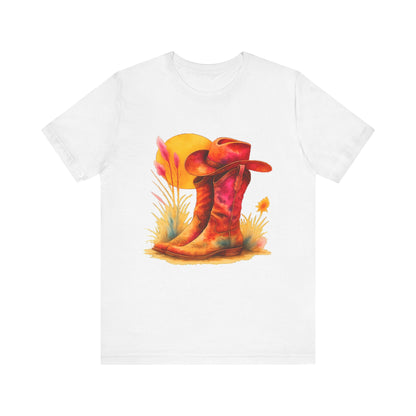 Western Enthusiast Tee - Boots and Hat Design