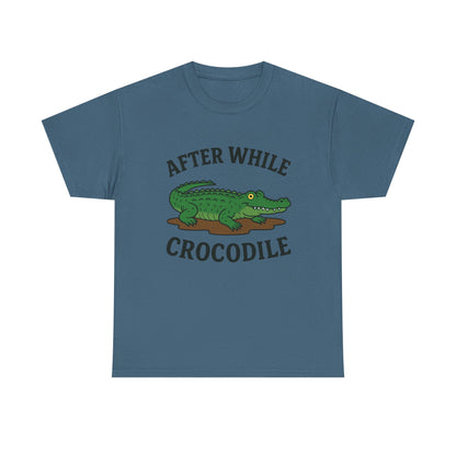 Crocodile Unisex Tee - After while, crocodile - Cute Minimalist Design