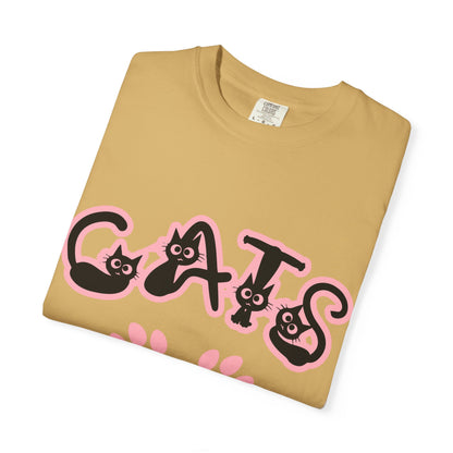 Cat Lover Unisex T-shirt with CATS Font Design
