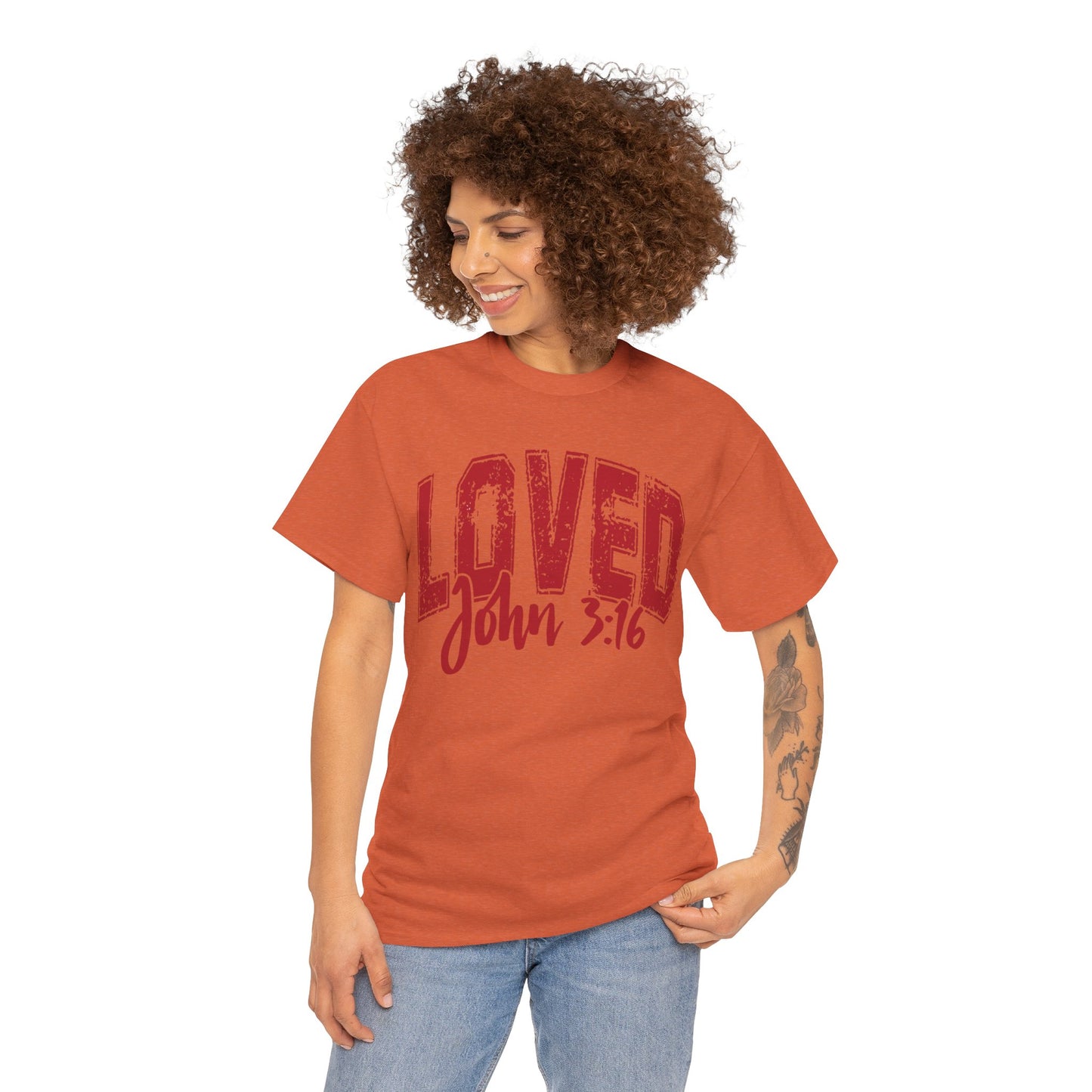 Loved T-Shirt with John 3:16 Scripture Reference