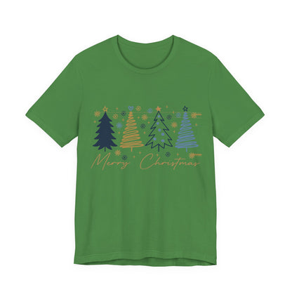 Christmas Tee with Abstract Trees