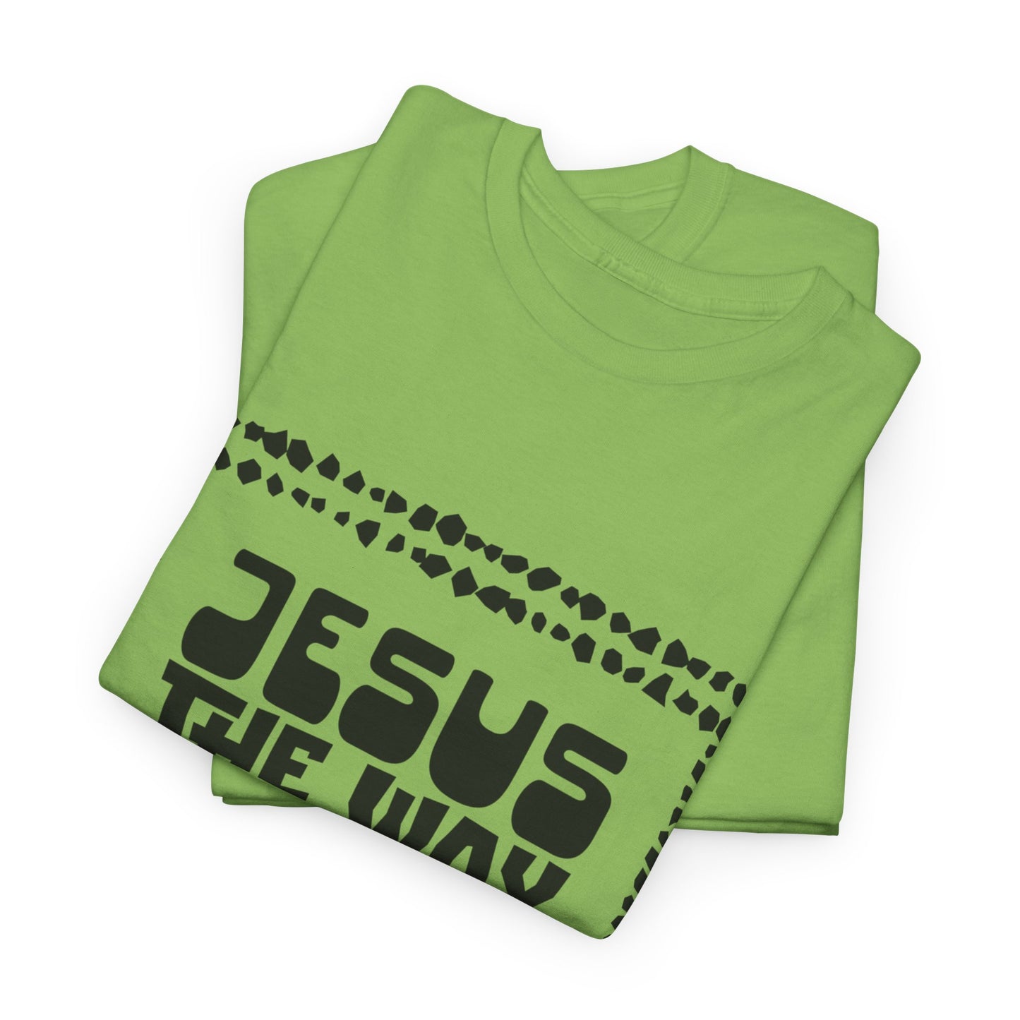 Christian Unisex Tee with Hot Chunky Funky Letters and Abstract Beads - John 14:6