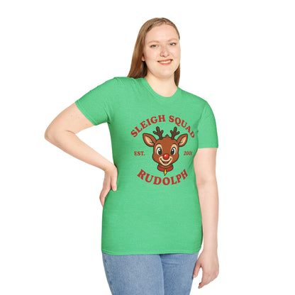 Sleigh Squad Unisex T-Shirt - Christmas Rudolph Tee