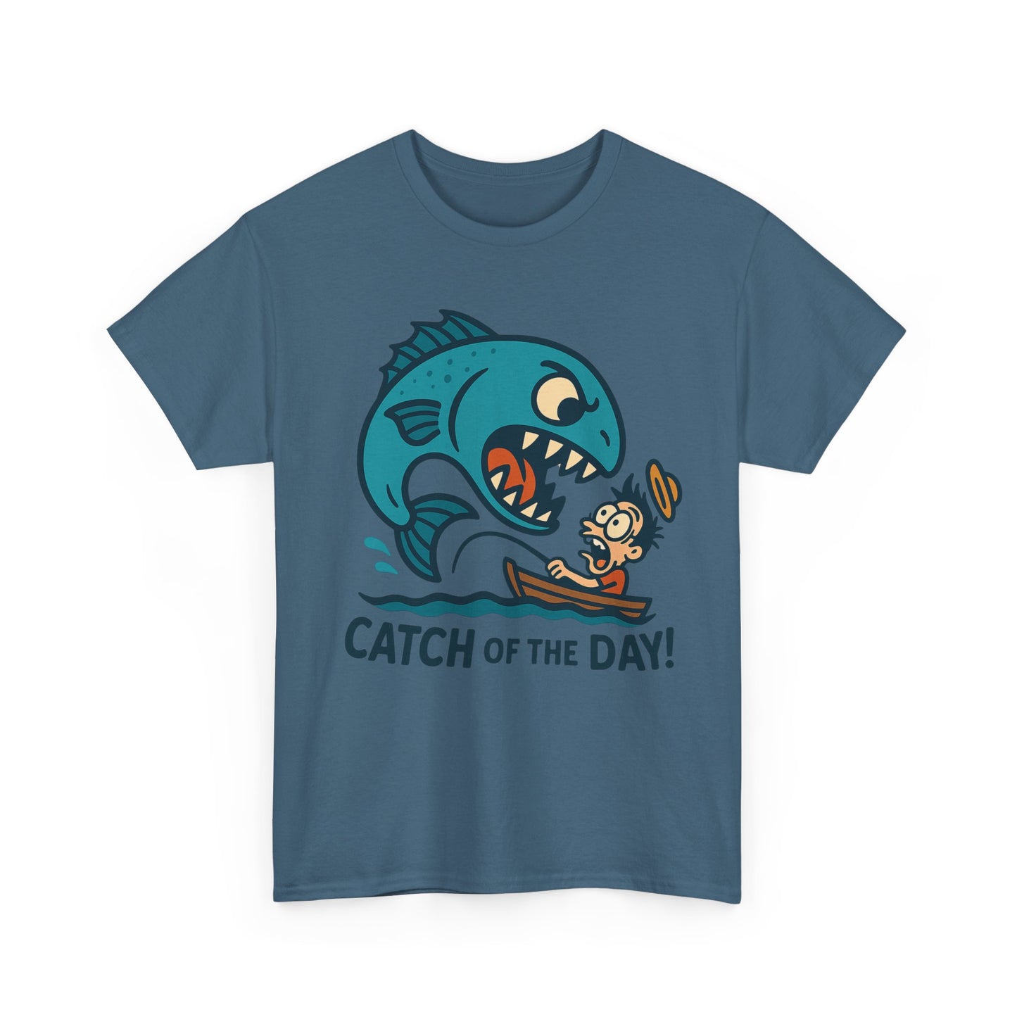 Fishing Cartoon Tee Shirt - Catch of the Day Unisex