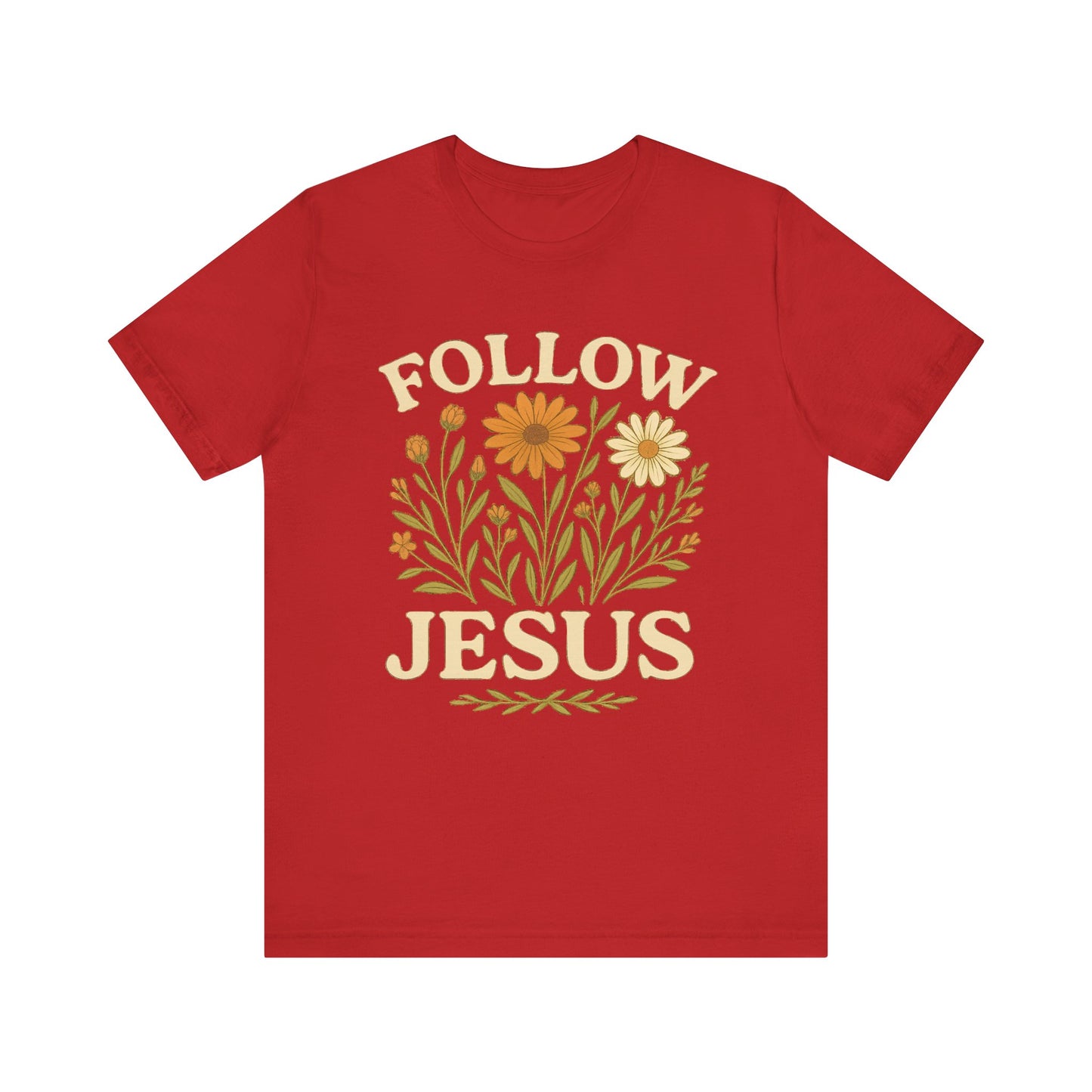 Floral Tee - Follow Jesus - Unisex