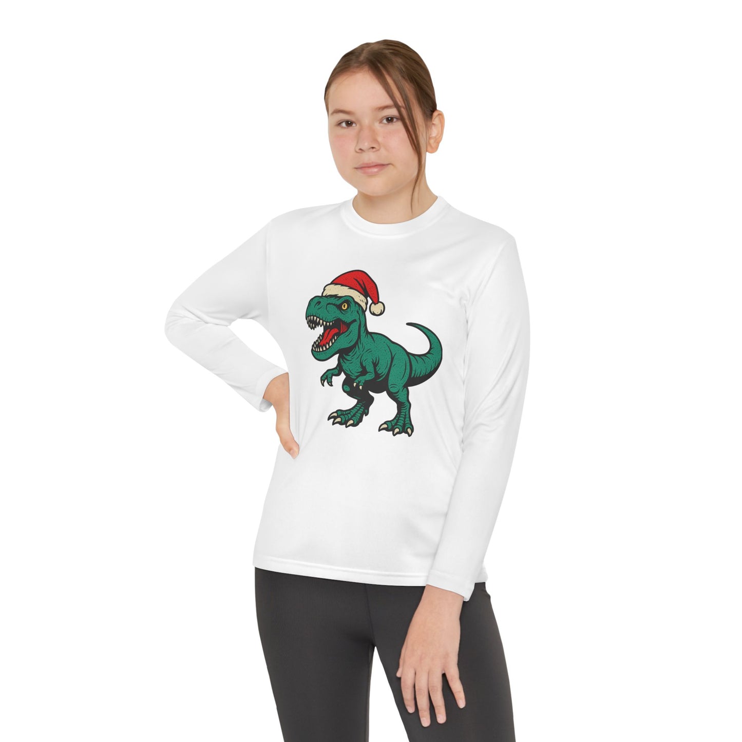 Long Sleeve Dinosaur Holiday Tee