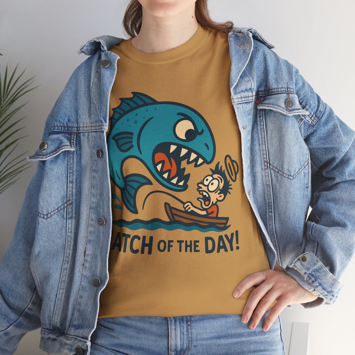 Fishing Cartoon Tee Shirt - Catch of the Day Unisex
