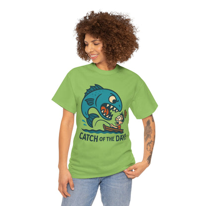 Fishing Cartoon Tee Shirt - Catch of the Day Unisex