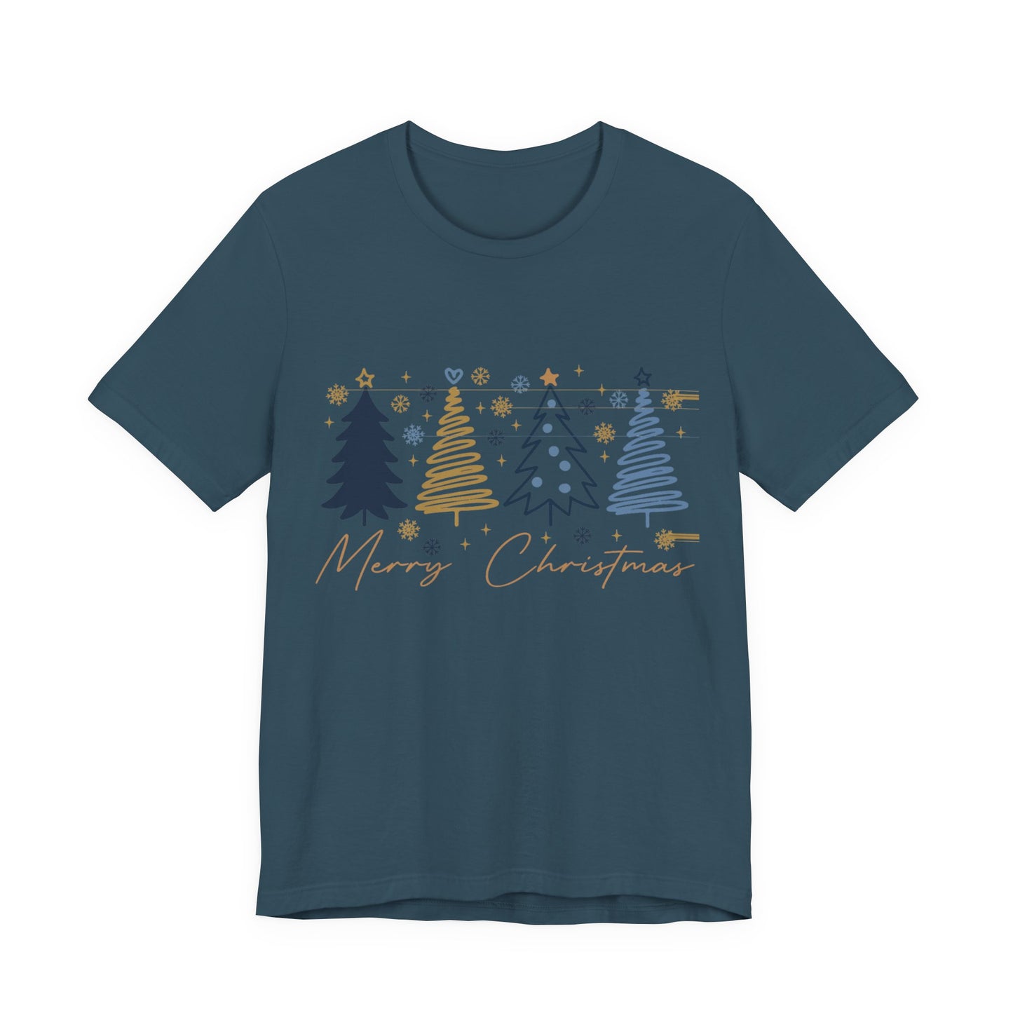 Christmas Tee with Abstract Trees