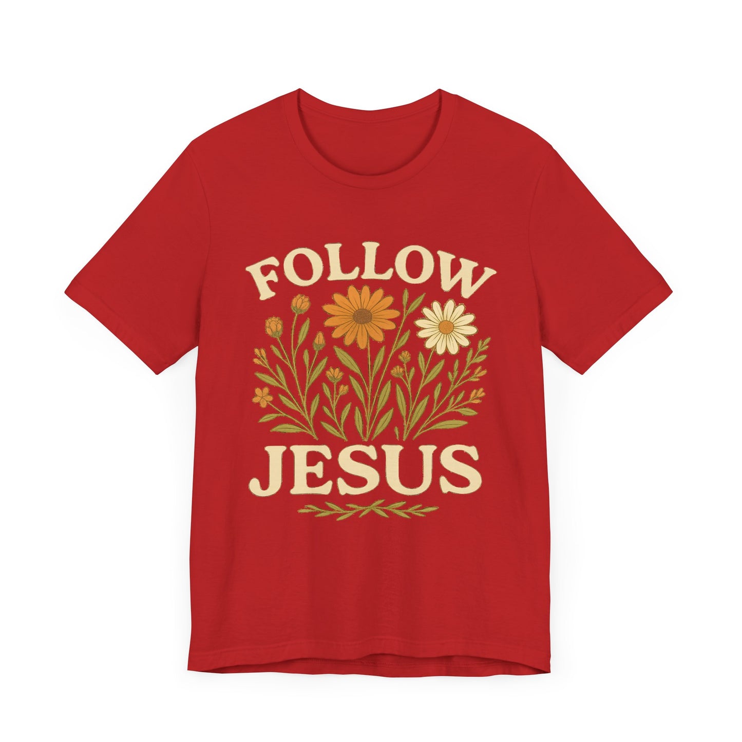 Floral Tee - Follow Jesus - Unisex