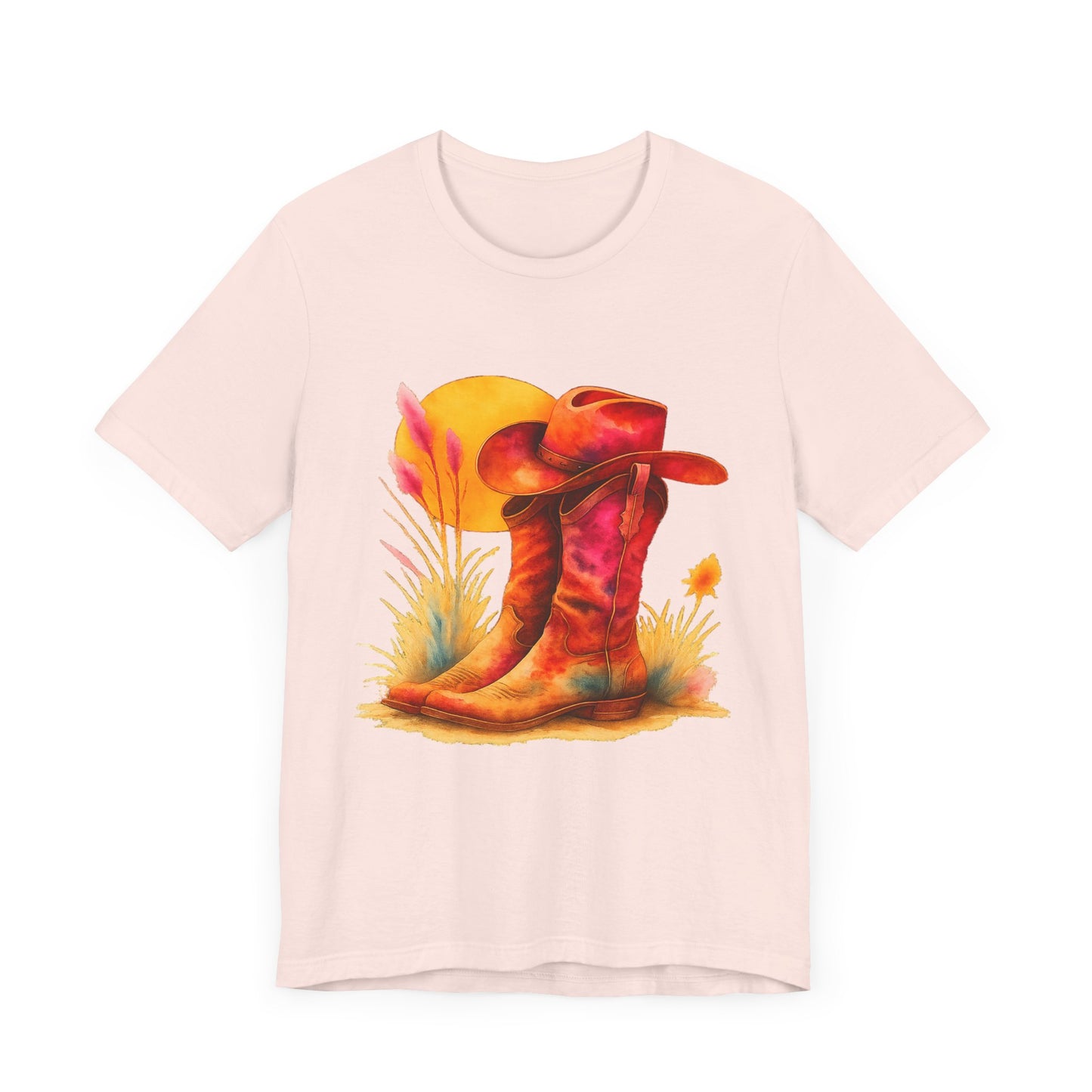 Western Enthusiast Tee - Boots and Hat Design