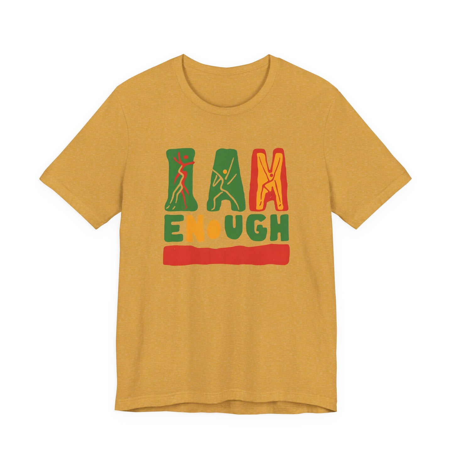 'I AM ENOUGH' Tee in Abstract in African Colors