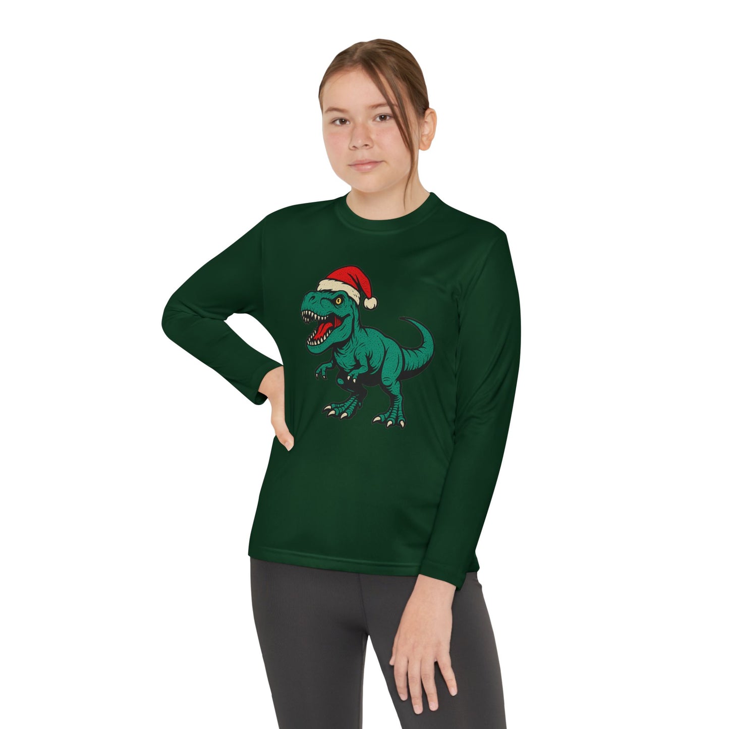 Long Sleeve Dinosaur Holiday Tee