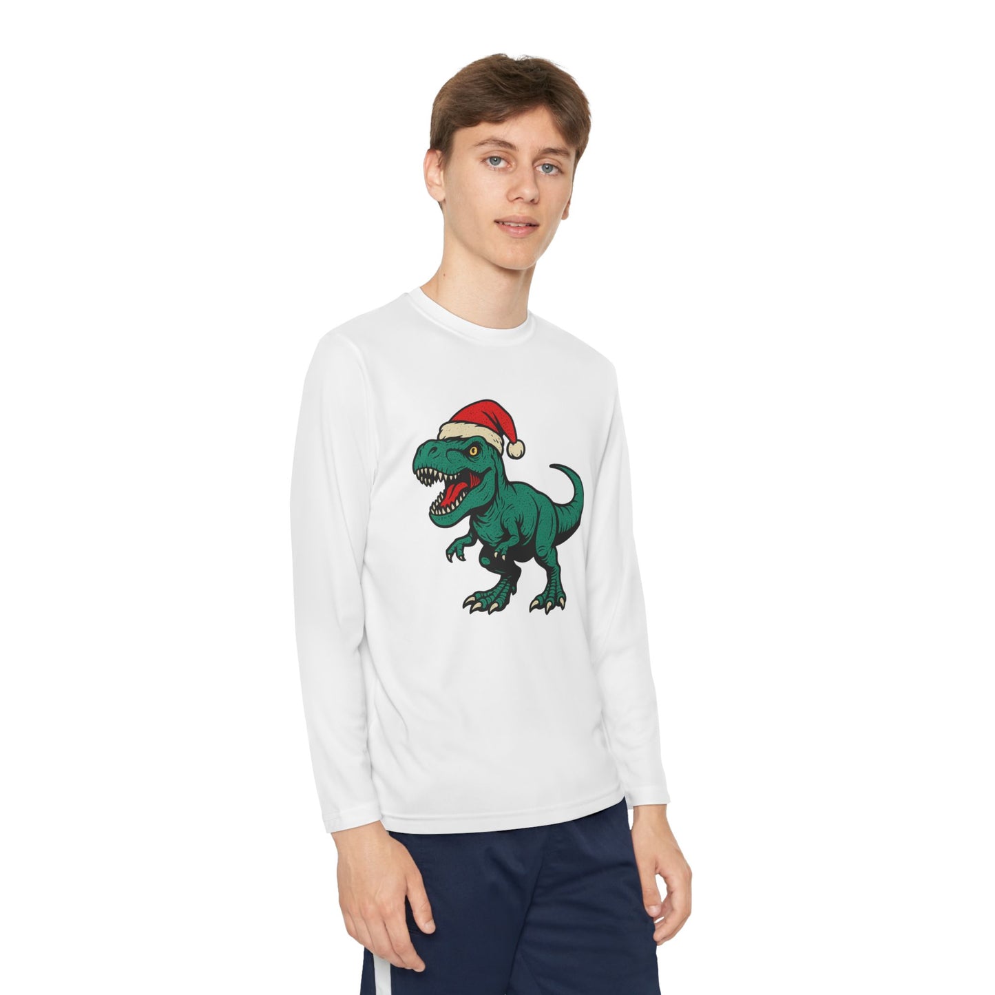 Long Sleeve Dinosaur Holiday Tee