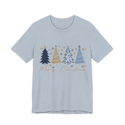 Christmas Tee with Abstract Trees