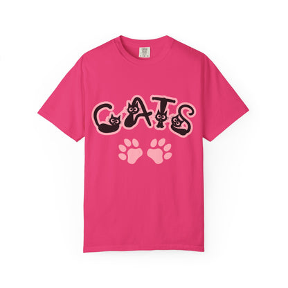 Cat Lover Unisex T-shirt with CATS Font Design