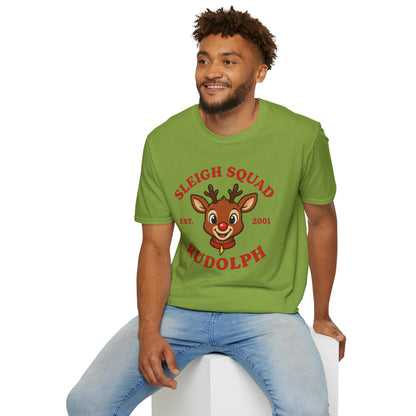 Sleigh Squad Unisex T-Shirt - Christmas Rudolph Tee