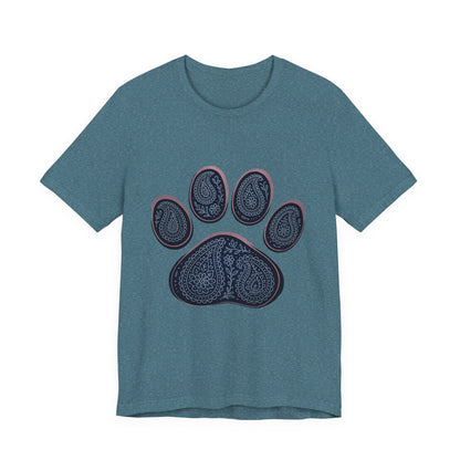 Blue Paisley Paw  Tee