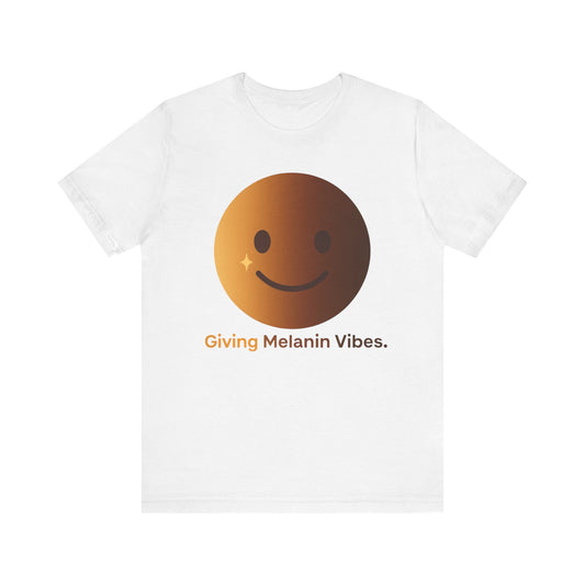 Melanated Emoji Tee- Giving Melanated Vibes- Style 1