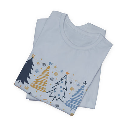 Christmas Tee with Abstract Trees