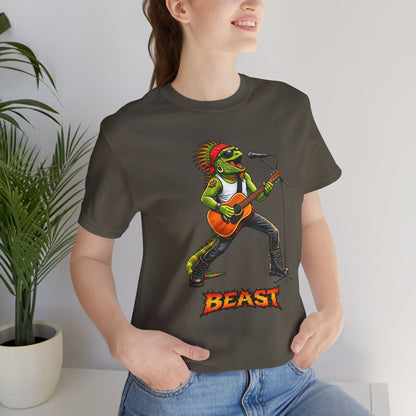 Rock Iguana Guitarist Tee — "Rock. Power. Presence." Beast Graphic Shirt