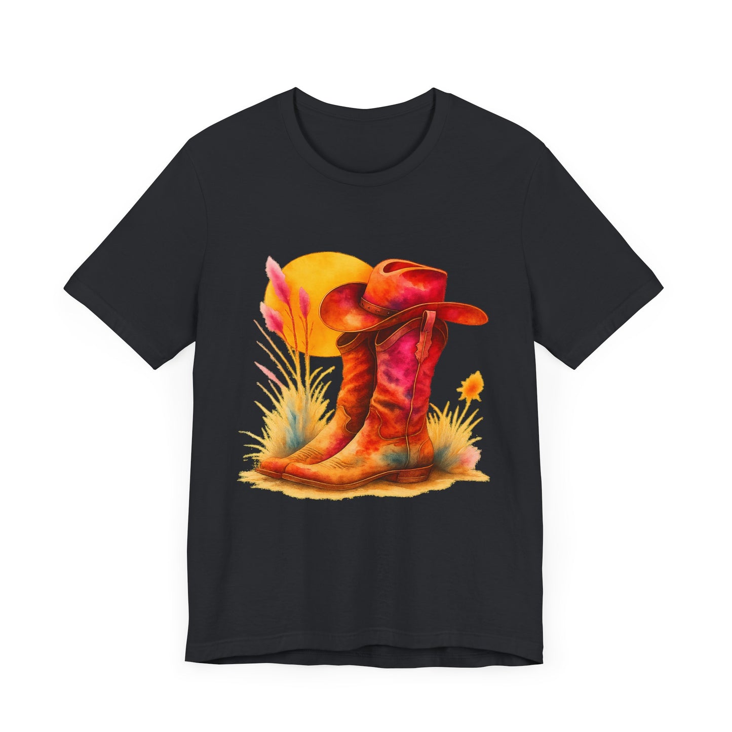 Western Enthusiast Tee - Boots and Hat Design