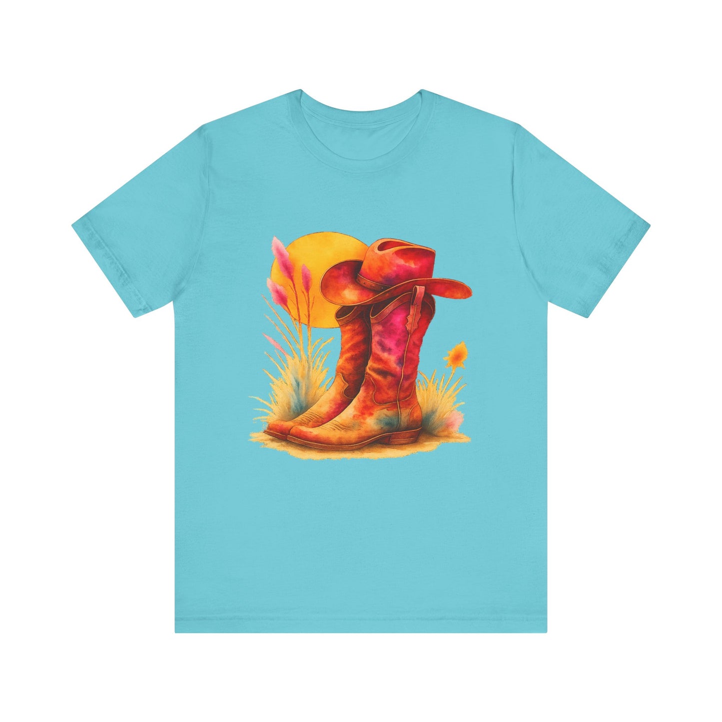 Western Enthusiast Tee - Boots and Hat Design