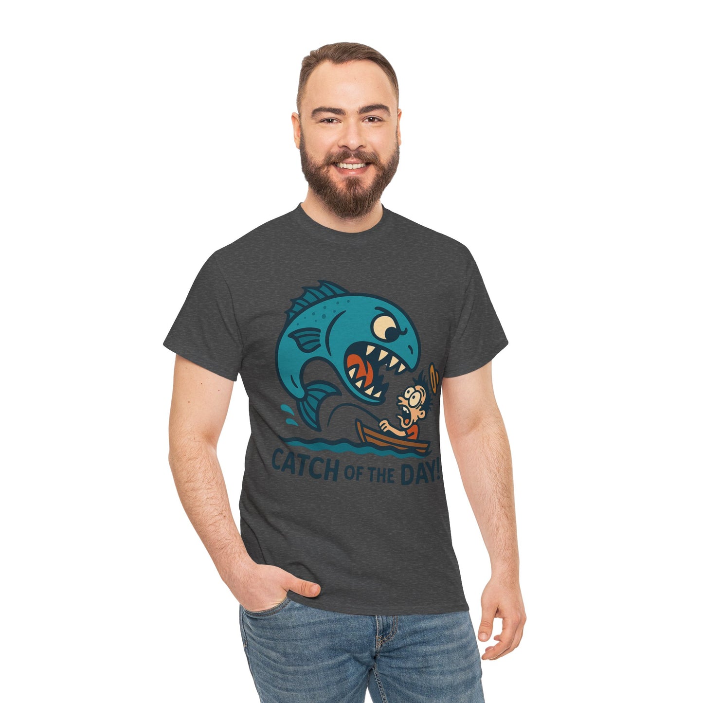 Fishing Cartoon Tee Shirt - Catch of the Day Unisex