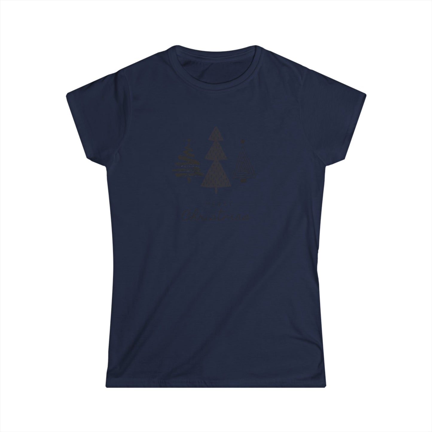 Women's Tee - Monochromatic 3-Christmas Trees Design