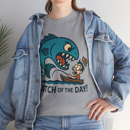 Fishing Cartoon Tee Shirt - Catch of the Day Unisex