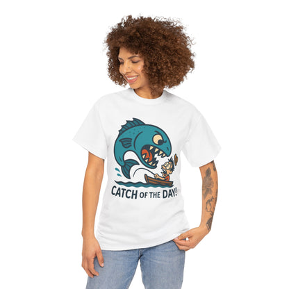 Fishing Cartoon Tee Shirt - Catch of the Day Unisex