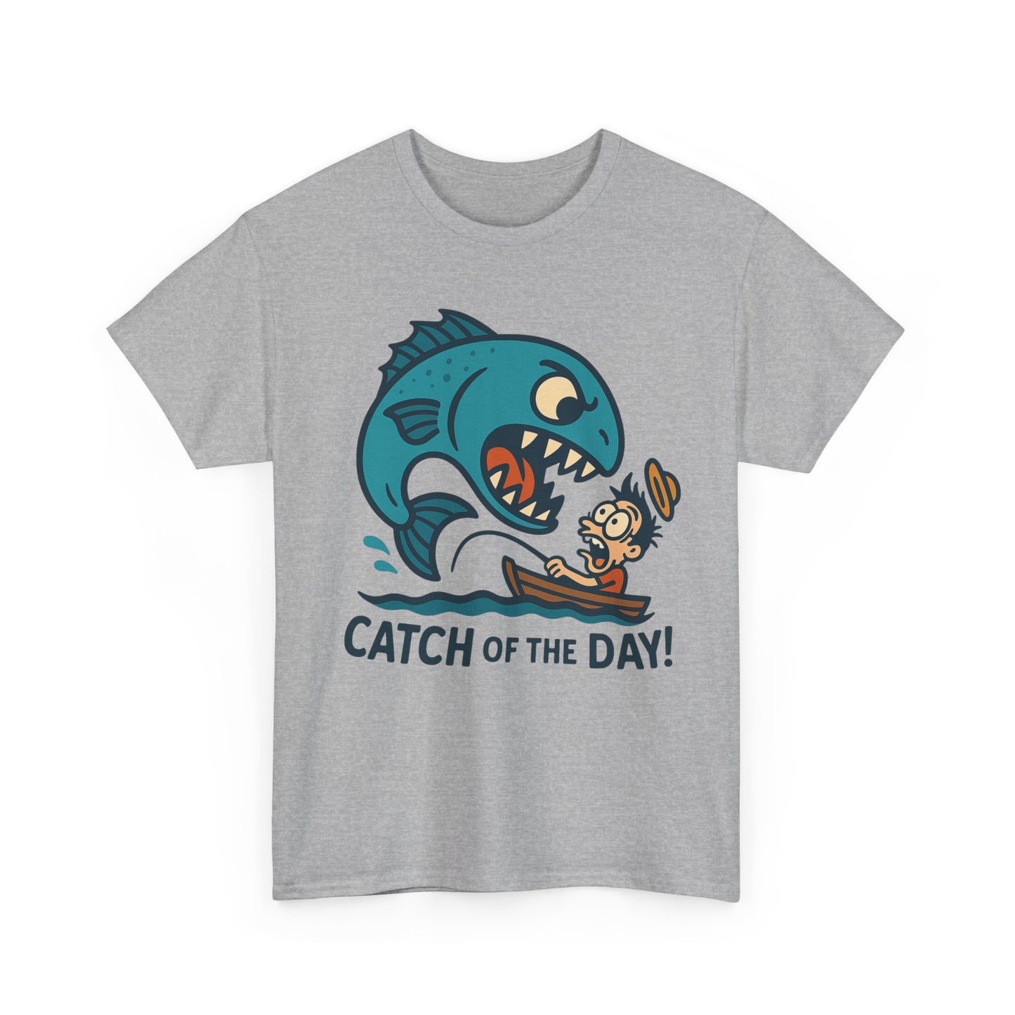 Fishing Cartoon Tee Shirt - Catch of the Day Unisex