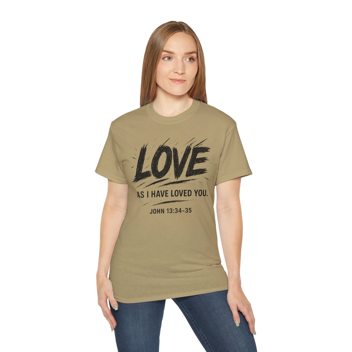 Love T-Shirt — "Love As I Have Loved You" John 13:34-35 Christian Tee