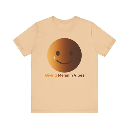 Melanated Emoji Tee- Giving Melanated Vibes- Style 1