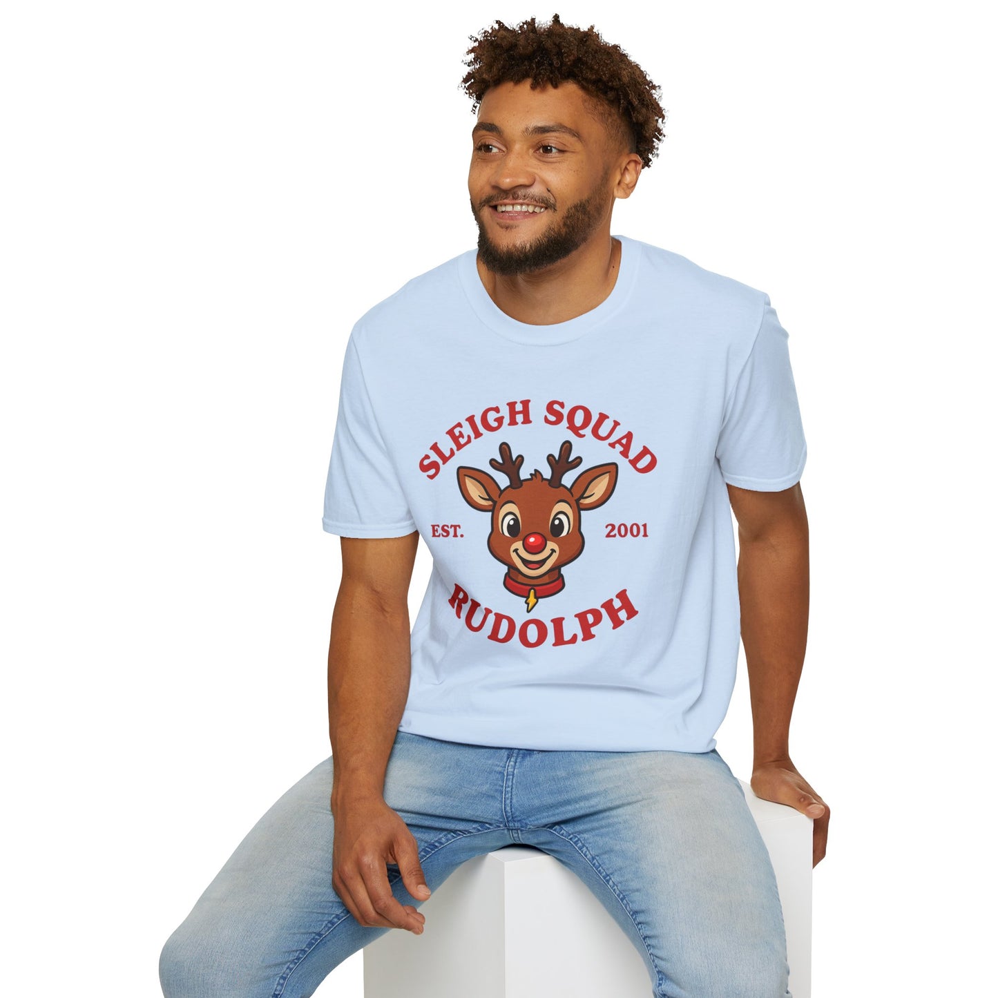 Sleigh Squad Unisex T-Shirt - Christmas Rudolph Tee