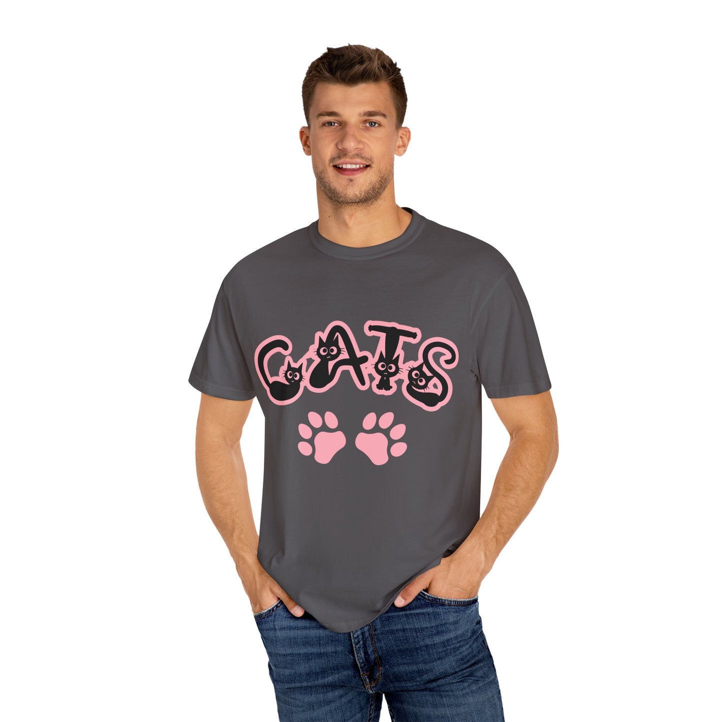 Cat Lover Unisex T-shirt with CATS Font Design