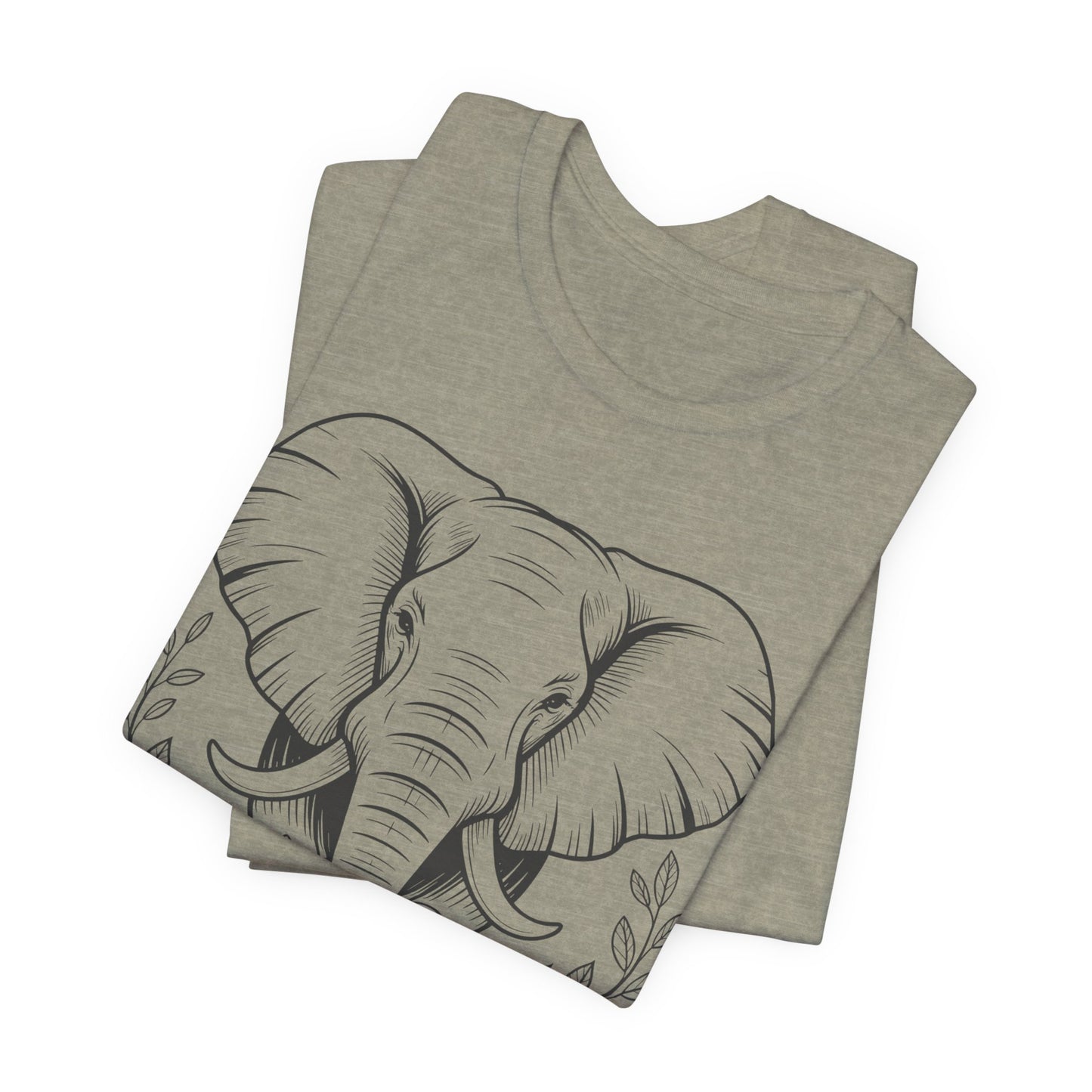 Elephant & Floral Strength T-Shirt — "Strength Meets Beauty"