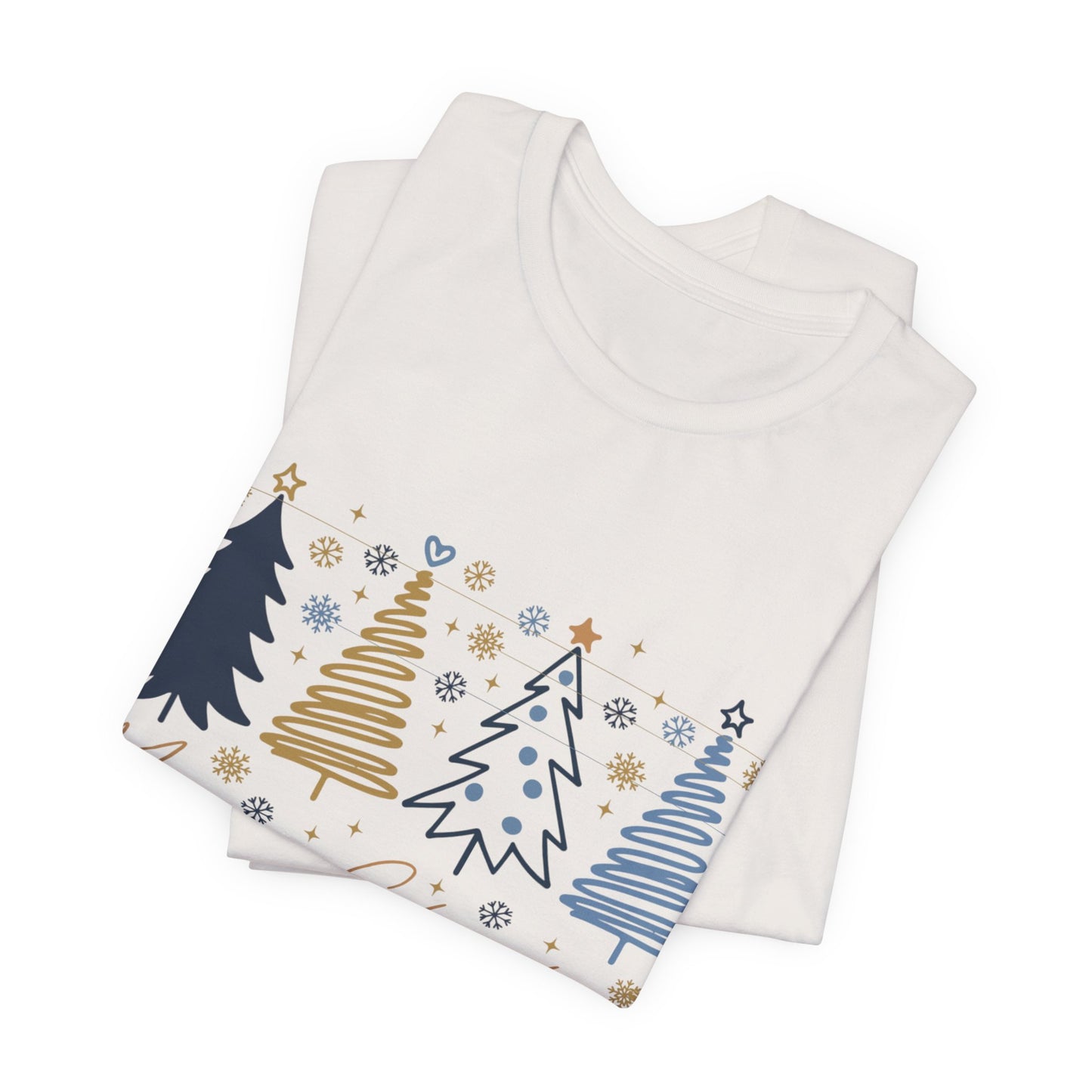 Christmas Tee with Abstract Trees