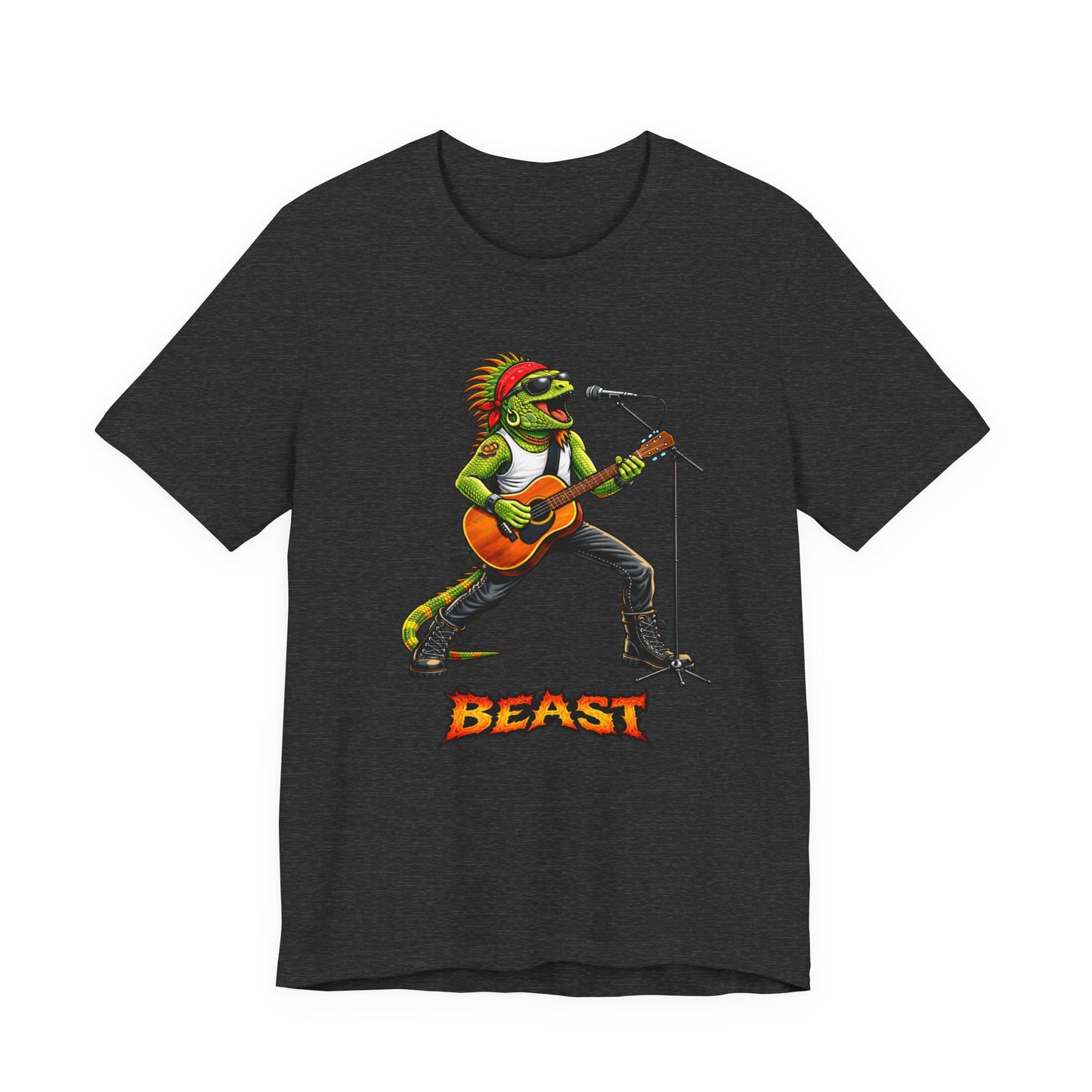 Rock Iguana Guitarist Tee — "Rock. Power. Presence." Beast Graphic Shirt